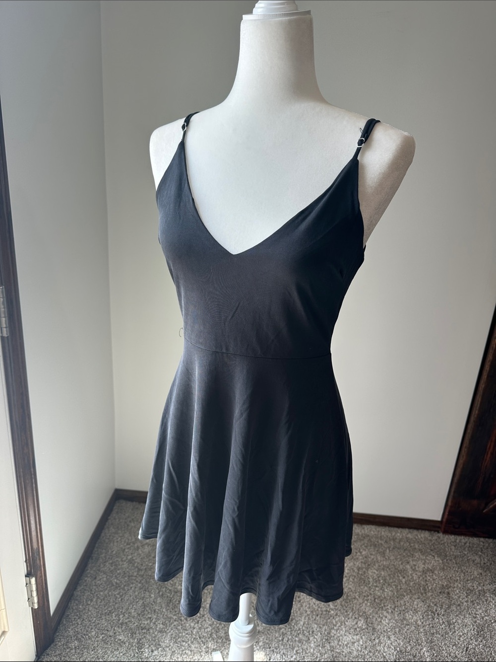 TOBI Black Mini Slip Dress. LBD Small